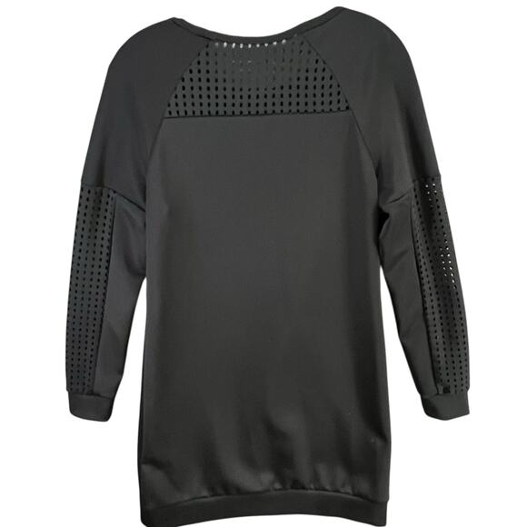 Fabletics Tilly Sweatshirt Dress S Black Neoprene Stretch Perforated Comfort - Picture 4 of 14
